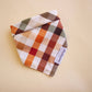 Thanksgiving Plaid Bandana - Thanksgiving Dog Bandana