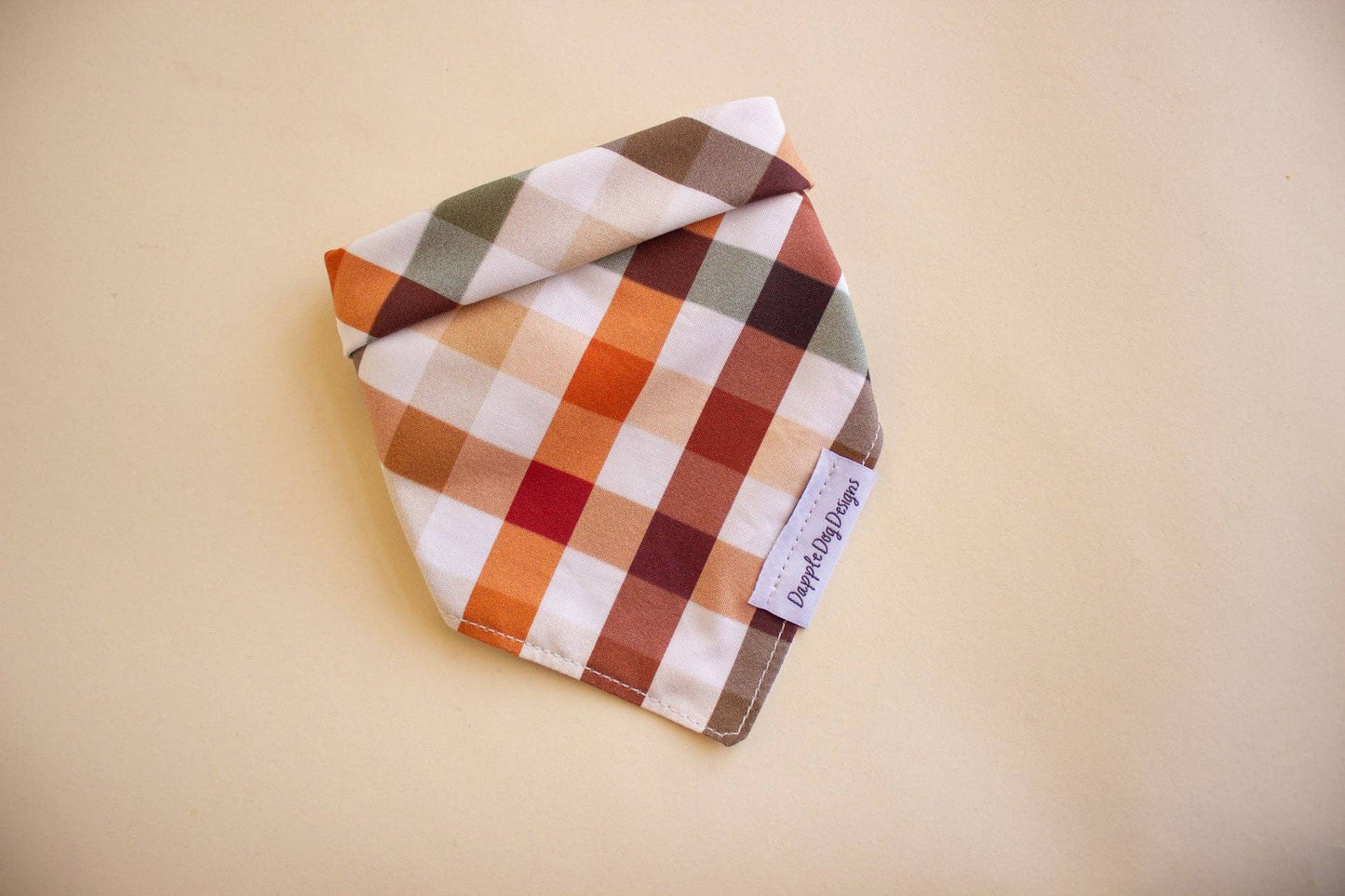 Thanksgiving Plaid Bandana - Thanksgiving Dog Bandana