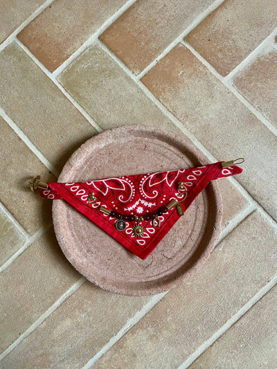 Collier bandana rouge Red Mustang pour chiens et chats