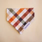Thanksgiving Plaid Bandana - Thanksgiving Dog Bandana