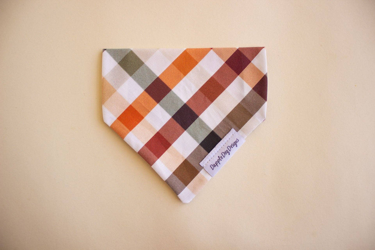 Thanksgiving Plaid Bandana - Thanksgiving Dog Bandana