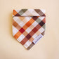Thanksgiving Plaid Bandana - Thanksgiving Dog Bandana