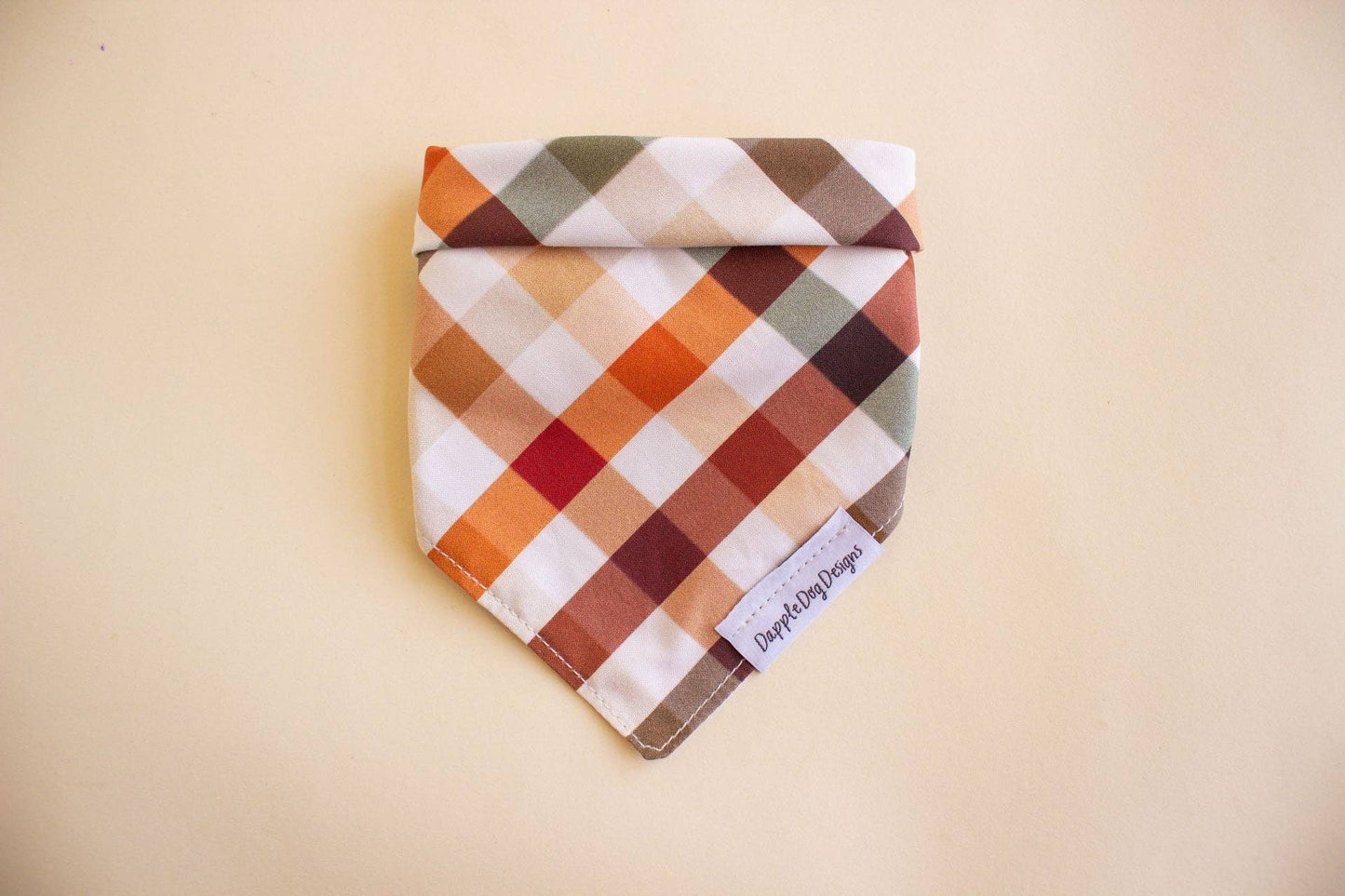 Thanksgiving Plaid Bandana - Thanksgiving Dog Bandana