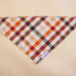 Thanksgiving Plaid Bandana - Thanksgiving Dog Bandana