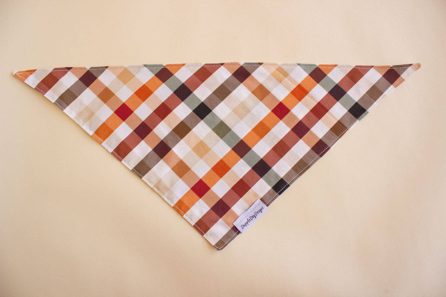 Thanksgiving Plaid Bandana - Thanksgiving Dog Bandana